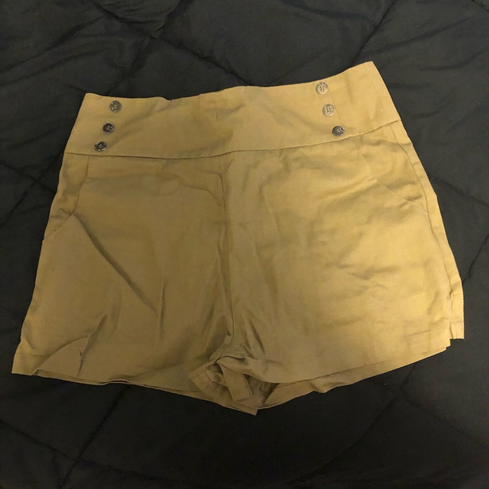 High Waisted Tan Shorts